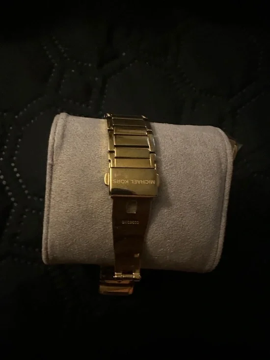 Michael Kors Gold Tone Crystal-Trim Watch Mother of Pearl face - Picture 9 of 11